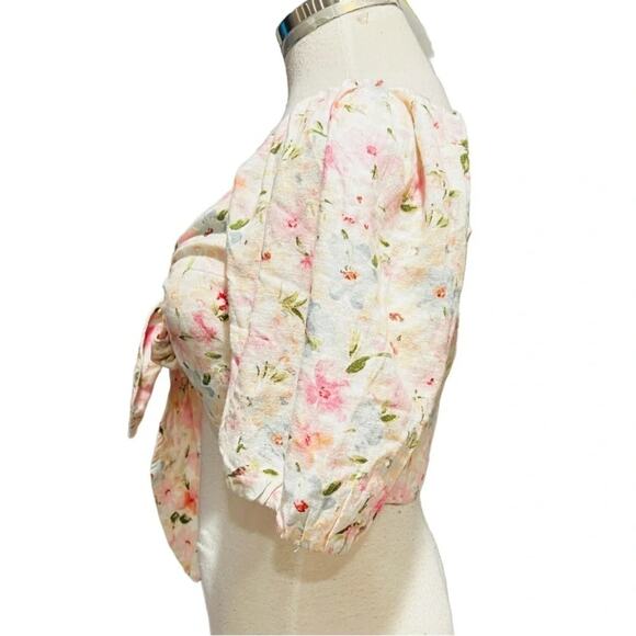 Abercrombie & Fitch Floral Tie Top Size M NWOT - Picture 4 of 8